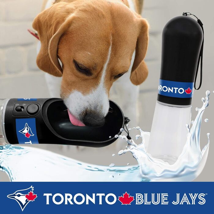 Поїльник для тварин MLB Toronto Blue Jays - пляшка для води для собак та котів, 382.7 г, з 2 вуглецевими фільтрами