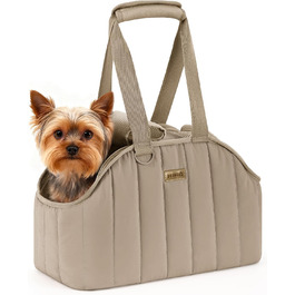 Pecute Сумка-переноска для собак та котів до 4 кг, легка складана переноска для тварин (Хакі)