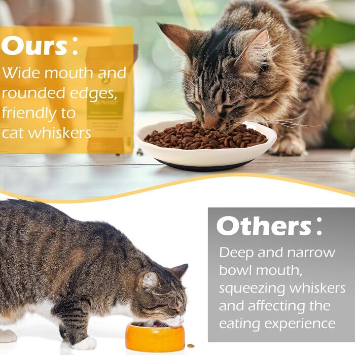 Набір мисок для котів Vikcvcsc 5 шт. з антиковзким дном, керамічні, для котів, кошенят та дрібних тварин