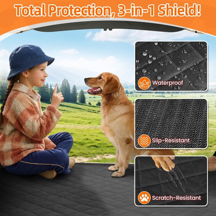 Захист для багажника авто для собак: килимок, водовідштовхувальний, стійкий до подряпин, універсальний, з кишенею