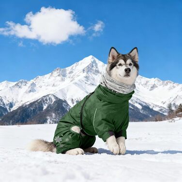 Зимова жилетка для собак: тепла та стильна, вітронепроникна куртка для собак (Green, S)