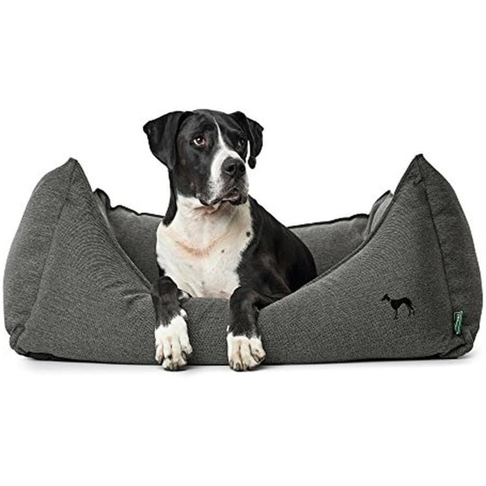Диван для собак Livingston, класичний, структура тканини, розмір M, антрацит, 80x60x25 см