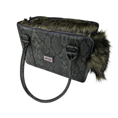 Сумка-переноска для собак MYXA Classi: зручна та стильна, з даховим сіткою та зовнішньою кишенею (Камуфляж, з ручками та сумочкою для жінок)