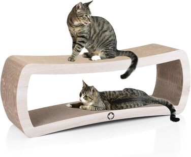 Дряпка-лежанка CanadianCat Jumbo Lounge Galaxy XXL з натуральним деревним декором