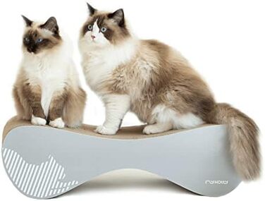 Котячий будиночок myKotty VIGO – міцний когтетоп для котів – ідеально для ігор, відпочинку та заточування кігтів – безпечний та нетоксичний – 71x21x25 см – сірий