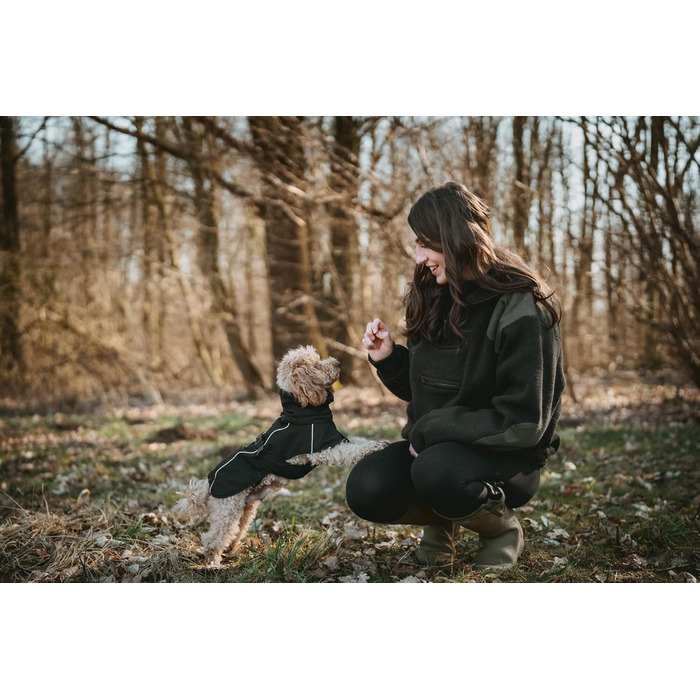 Теплий водонепроникний теплий зимовий одяг для собак HUNTER NORDBY, чорний, розмір 80