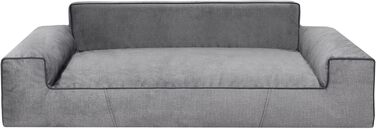 Ліжко для собак та котів, корзина XXL, сірий колір, знімний чохол, 116x78 см