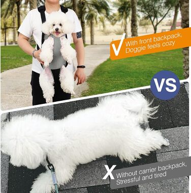 Рюкзак-переноска для тварин Pawaboo, регульований, сірий, для собак та котів середніх розмірів