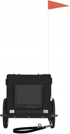 Причіп для велосипеда, переноска для собак, чорний, Oxford-тканина та метал, 93912