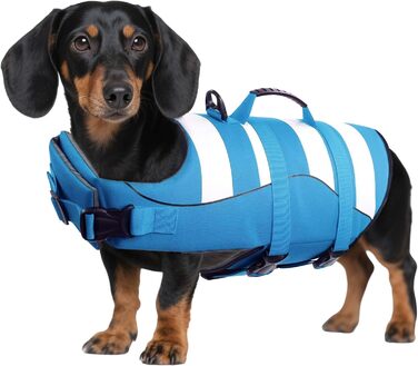 Спасальний жилет для собак, блакитний, розмір S, для джек-рассел, чихуахуа, французький бульдог, лабрадор - ASENKU