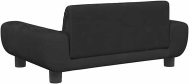 Крісло-ліжко для собак, чорне, з м'якою оббивкою, 70x45x33 см, для маленьких собак та котів