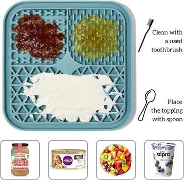 Лежанка-лікувальна килимок OHMO Schleckmatte для собак великих порід, цуценят та котів - 2 шт. Милий дизайн кактуса, для зняття тривоги та повільного годування, харчовий силікон (Кораловий&Вишневий)