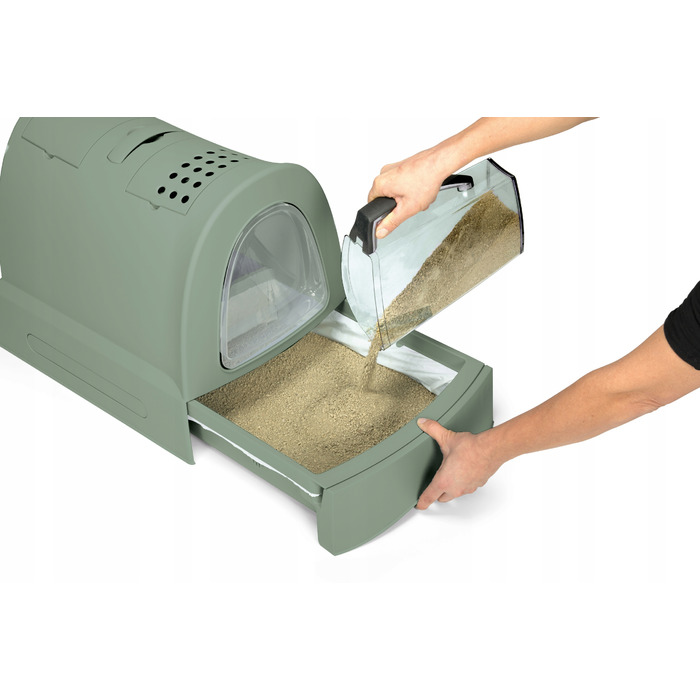 Лоток-туалет для котів ZUMA SECOND LIFE ECO, синій, італійська преміум-якість