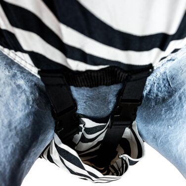 Захисна ковдра для коней Ekzemerdecke з начохолом та животом – від комах, чорно-біла, 155 см