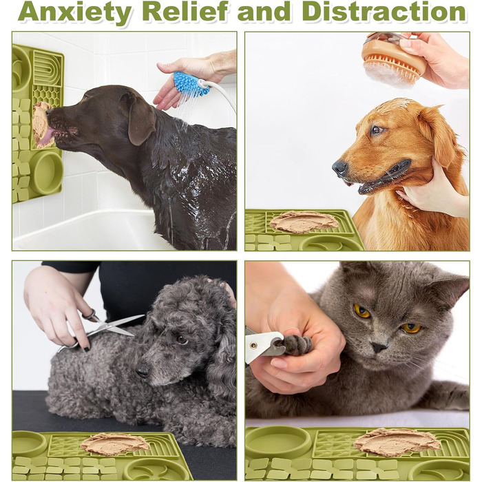 Силіконова килимок-головоломка для собак з присосками, Slow Feeder для цуценят та дорослих собак, антиковзаюча миска для повільного годування, зняття стресу та нудьги