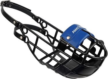 Мушмура для собак AMATHINGS Super Kennel Soft з м'якою накладкою на ніс. Ідеально для вигулу, майданчиків для собак, вольєрів та перегонів (чорний)