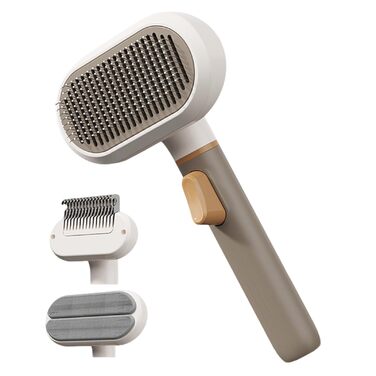 Щітка для догляду за шерстю собак, 3 насадки | для короткої, довгої шерсті та підшерстка | для дому, квартири, офісу