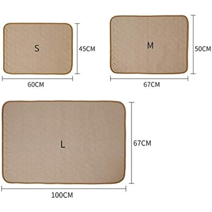 Водонепроникний килимок для собак, миючий, нековзний, швидковисихаючий, для дивана, авто, клітки, трави, ліжка (100 x 67 см)