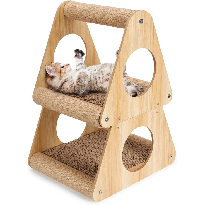 Кігтеточка Ownpets для котів, будиночок, 54 см, багатофункціональна, екологічна, стабільна, ідеальна для відпочинку та заточування кігтів