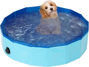 Басейн для собак та котів Demigreat, 100 x 30 см з клапаном зливу, портативний, зносостійкий