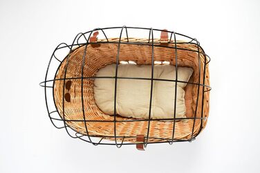 Плетенний кошик для велосипеда на багажник для собак та котів, кріплення на багажник