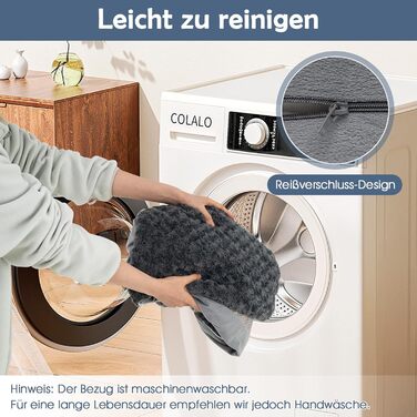 Ортопедичне ліжко для собак Costway, велике, XL, 122 x 89 x 18 см, з подушкою, з пінопласту, знімний, пральний чохол, підняті бортики, диван для собак великих та середніх порід, сірий