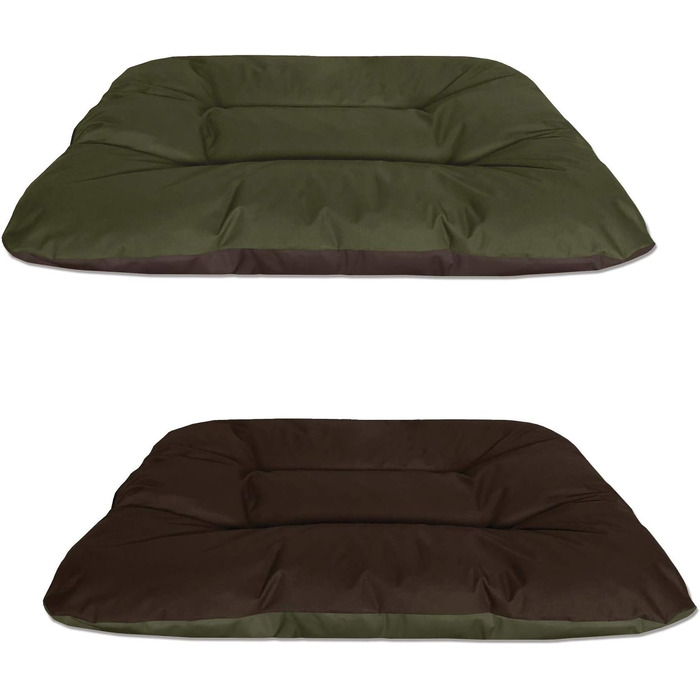 Кругле/овальне лежанка для собак BedDog® REX, L, Бордо-сірий, 120x100x14 см, з можливістю перевертання, велика, для дому та вулиці, з м'яким наповнювачем