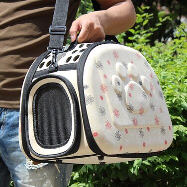 Транспортна переноска для собак та котів, комфортна, для подорожей на вулиці, середня, бежева