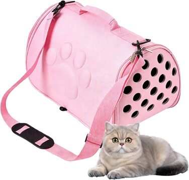 Транспортна сумка для тварин Chaies Weiche Katzen Tragetasche - рожева, для котів та цуценят, для подорожей та повсякденного використання