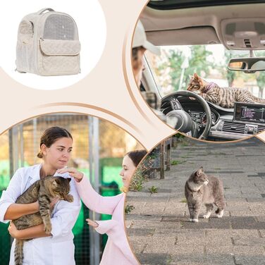 Рюкзак-переноска для тварин: регульований, дихаючий, для собак та котів | Легкий рюкзак для подорожей з сітчастими вставками, безпечний, з м'якими ременями, підходить для маленьких тварин