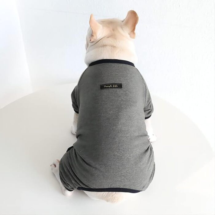 Піжама-комбінезон для собак: теплий та м'який, для Французького бульдога, цуценят, маленьких та середніх собак (темно-зелений, X-Large)