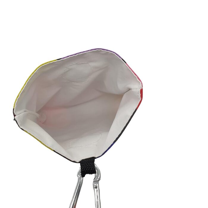 Сумка для ласощів для собак з магнітом та карабіном з ламінованої бавовни - ЯСКРАВІ КУТІ - ЧОРНИЙ