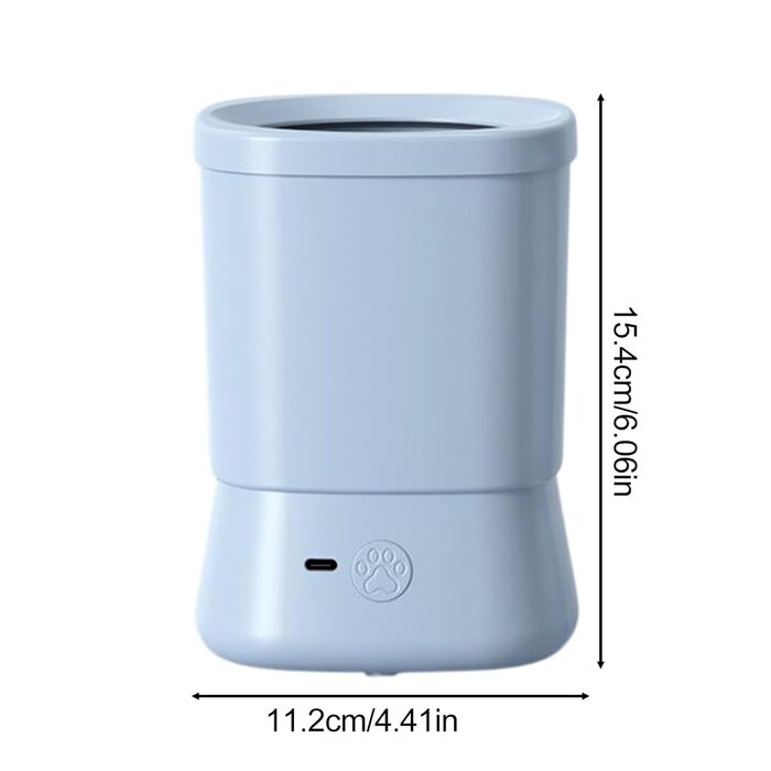 Мийка для лап собак Birtern: портативна, двоступенева, для кемпінгу, подорожей, очищення від бруду та сміття (блакитна)