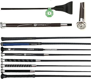 Плетена батогом для верхової їзди JA Horse Fleck (60 см, CONTACT, срібно-коричневий)