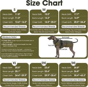 Водонепроникний зимовий теплий одяг для собак QBLEEV - теплий пуховик з флісу, зручний комір-стійка, для холодної погоди, розмір XXX-Large, зелений