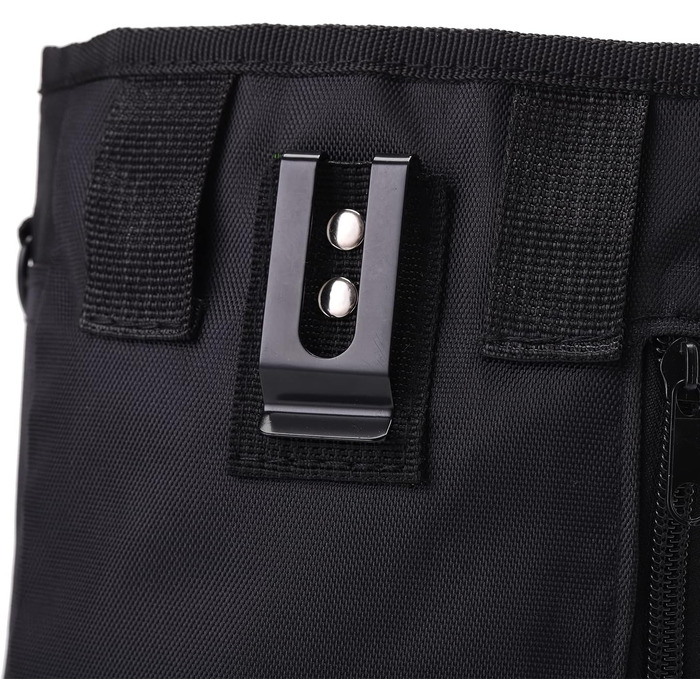 Універсальна сумка для ласощів для собак, знімна, велика місткість, сумка для тренувань, з ремінним кріпленням та регульованим плечовим ременем, 3 способи носіння (чорний)