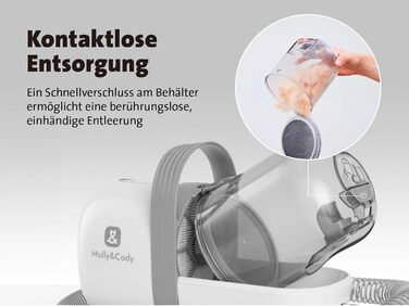 Набір для грумінгу тварин Molly&Cody SAMSON 7-в-1: машинка для стрижки, пилосос для шерсті, 6 насадок. Для собак та котів.