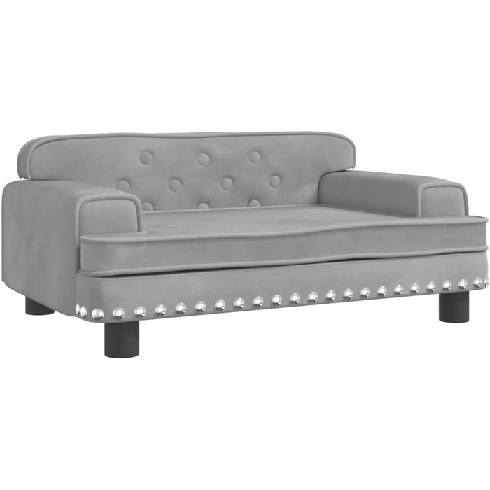 Крісло-ліжко для собак та котів, сірого кольору, 70x45x30 см, з м'якої тканини (велюру)