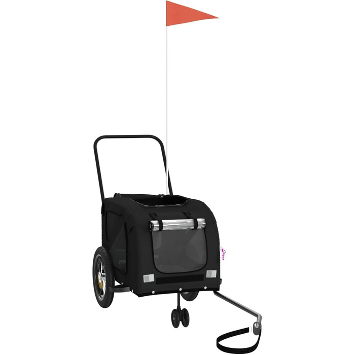 Навісник для собак Robuster на велосипед - чорний, 122x52x53 см, з PVC-покриттям, для малих собак та котів