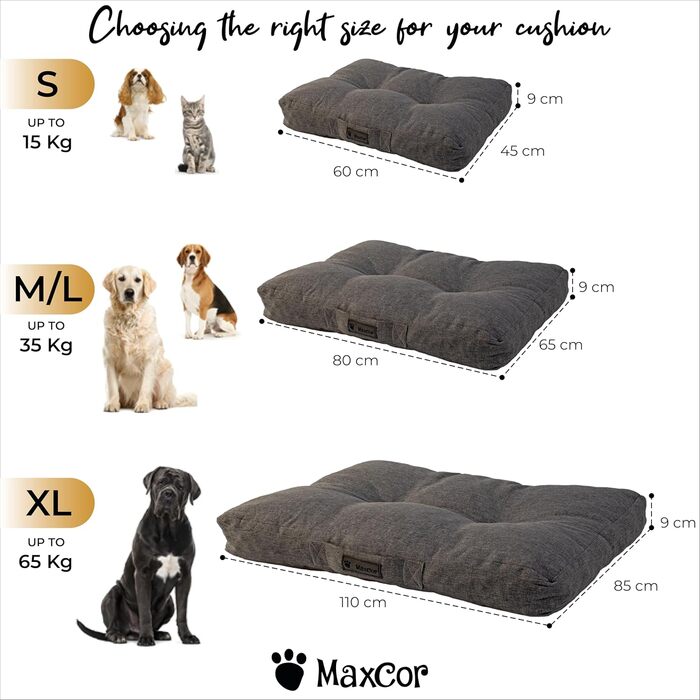 Ортопедична подушка для собак, велика, сіра, з ефектом пам'яті, водонепроникна, для суглобів, машинного прання