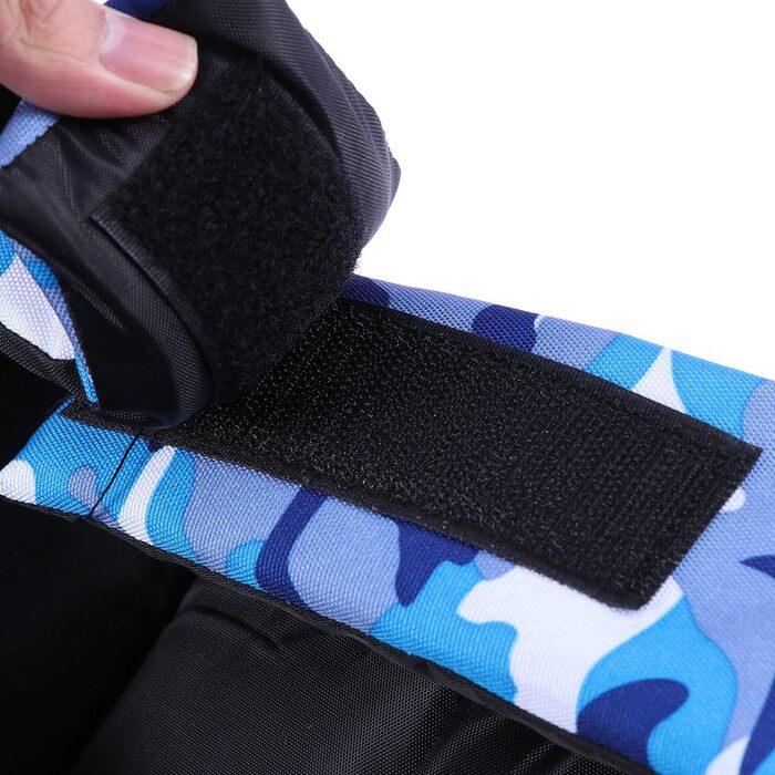 Рятувальний жилет для собак POPETPOP, регульований, дихаючий, з ручками та швидкою застібкою, блакитний (M)