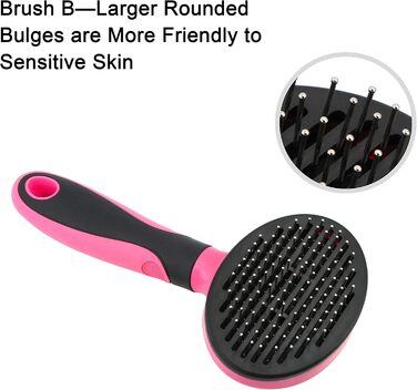 Uhomy Щітка для грумінгу домашніх тварин, самоочисна, для собак та котів, видаляє ковтуни та бруд