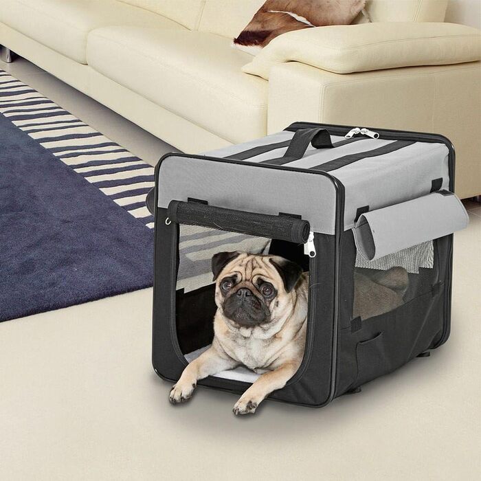 Karlie Flamingo Smart Top Plus Faltbox - складана переносна будка для котів, 79 x 56 x 61 см, чорний/сірий