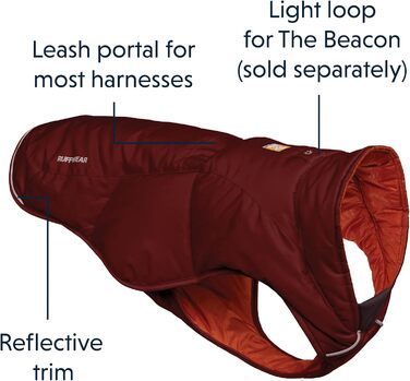 RUFFWEAR Quinzee Jacket - тепла куртка для собак, Fired Brick, XX-Small