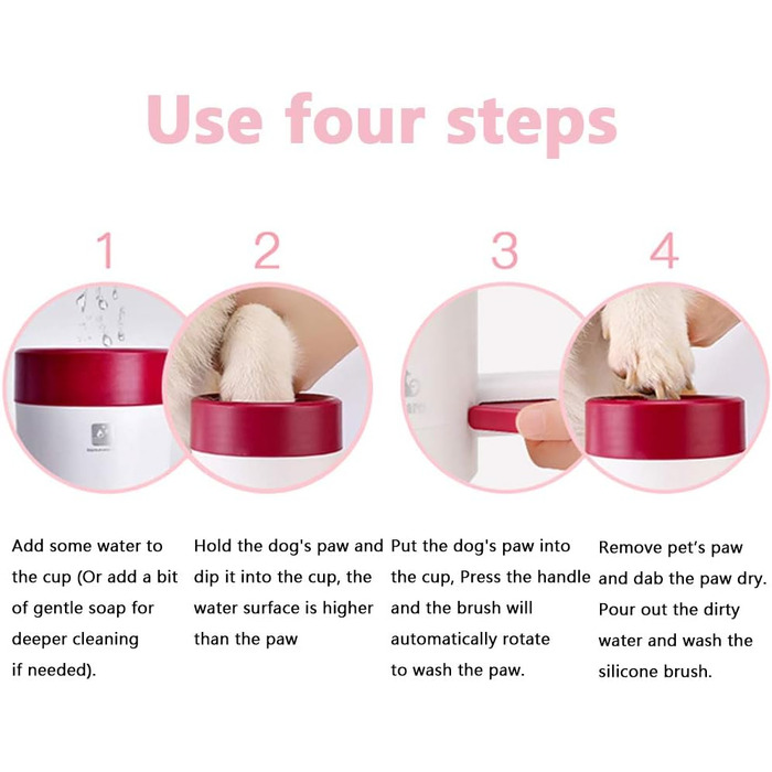 Очисник лап для собак: портативна чаша-щітка для миття лап, масаж та догляд за лапами