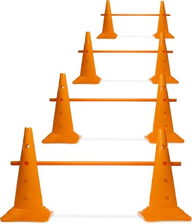 Набір перешкод для аджиліті SPORTIKEL24 – 4 шт. (100 см) – для собак, коней, дітей – оранжевий