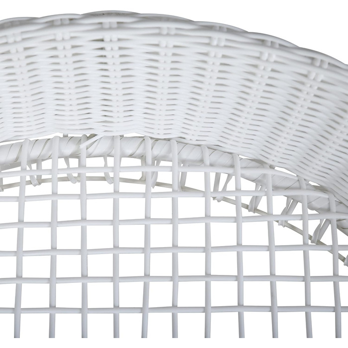 Крісло-ліжко для собак Greemotion з білого поліротангу з подушкою, 85 x 25 x 75 см