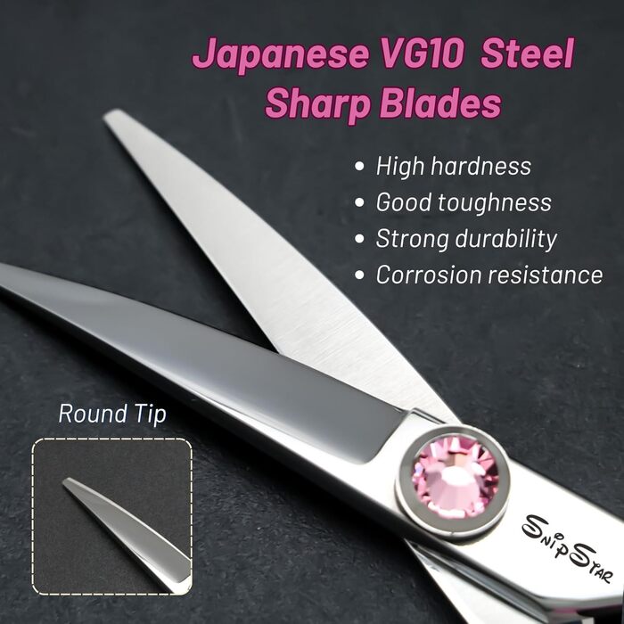 Професійна вигнута ножиця для грумінгу домашніх тварин 5 дюймів, VG10 сталь, для собак та котів