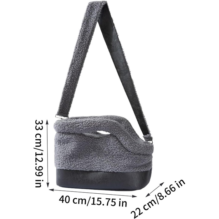 Транспортна сумка для кота - водонепроникна сумка-переноска на плече для котів | Для маленьких та середніх порід, сірого кольору