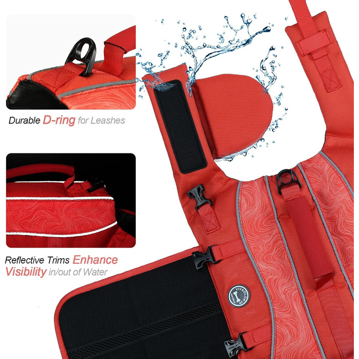 Жилет для плавання собаки VIVAGLORY Front Float, зелений, L (53-63 см окружність грудної клітки)